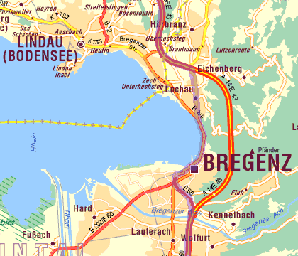 Az úttervtől eltérően: Bregenzet elkerülve maradj az autópályán